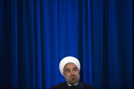 Iran's President Hassan Rouhani participates in an event hosted by the Council on Foreign Relations and the Asia Society in New York, Septem Iran's President Hassan Rouhani participates in an event hosted by the Council on Foreign Relations and the Asia Society in New York, Septem