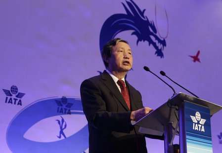 China's State Councillor Ma Kai delivers a speech during the opening of the 68th International Air Transport Association (IATA) annual gener China's State Councillor Ma Kai delivers a speech during the opening of the 68th International Air Transport Association (IATA) annual gener