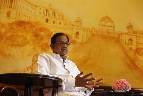 India's Finance Minister Palaniappan Chidambaram speaks during an interview with Reuters in New Delhi October 7, 2013. REUTERS/Anindito Mukh India's Finance Minister Palaniappan Chidambaram speaks during an interview with Reuters in New Delhi October 7, 2013. REUTERS/Anindito Mukh