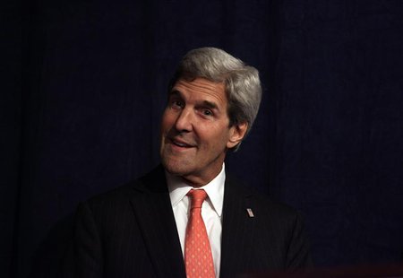 U.S. Secretary of State John Kerry looks on as he arrives at the Center for American Progress 10th Anniversary policy forum in Washington, O U.S. Secretary of State John Kerry looks on as he arrives at the Center for American Progress 10th Anniversary policy forum in Washington, O