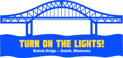 Blatnik Bridge lighting logo Blatnik Bridge lighting logo