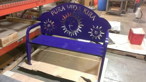 Bench memorializing Kira Steger Photo: Keri Anne Steger Bench memorializing Kira Steger Photo: Keri Anne Steger