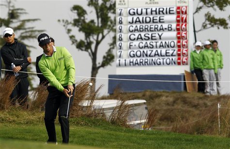 Luke Guthrie of the U.S. plays a shot on the 8th hole during the BMW Masters 2013 golf tournament at Lake Malaren Golf Club in Shanghai Octo Luke Guthrie of the U.S. plays a shot on the 8th hole during the BMW Masters 2013 golf tournament at Lake Malaren Golf Club in Shanghai Octo