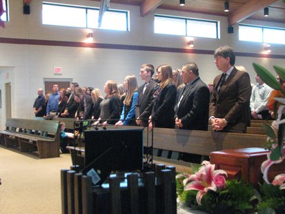 The family of Kira Steger during her funeral service 10/26/13 The family of Kira Steger during her funeral service 10/26/13