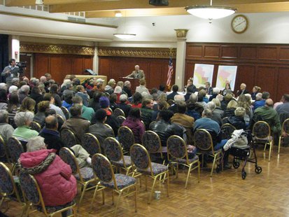 The crowd stayed after the planned finish time to discuss campaign financing and redistricting issues with the Common Cause Wisconsin panel 10/28/13 The crowd stayed after the planned finish time to discuss campaign financing and redistricting issues with the Common Cause Wisconsin panel 10/28/13