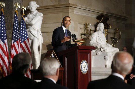 U.S. President Barack Obama delivers his tribute during a memorial service for former Speaker Tom Foley in the Capitol in Washington October U.S. President Barack Obama delivers his tribute during a memorial service for former Speaker Tom Foley in the Capitol in Washington October