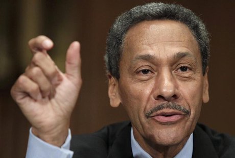 Representative Mel Watt testifies before the Senate Banking, Housing and Urban Affairs Committee confirmation hearing to be the regulator of Representative Mel Watt testifies before the Senate Banking, Housing and Urban Affairs Committee confirmation hearing to be the regulator of