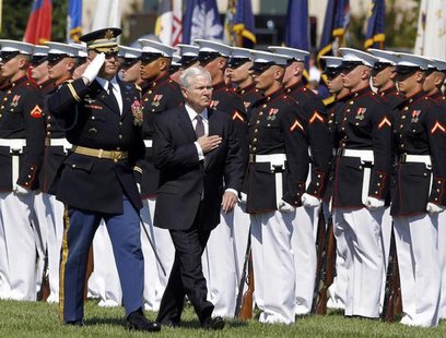 Retiring U.S. Defense Secretary Robert Gates inspects a military honour guard during his farewell ceremony at the Pentagon near Washington, Retiring U.S. Defense Secretary Robert Gates inspects a military honour guard during his farewell ceremony at the Pentagon near Washington,