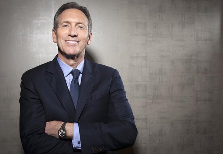 Howard Schultz, chief executive of Starbucks, poses for a portrait at his new Teavana store in New York, October 23, 2013. REUTERS/Carlo All Howard Schultz, chief executive of Starbucks, poses for a portrait at his new Teavana store in New York, October 23, 2013. REUTERS/Carlo All
