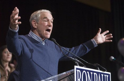 U.S. Republican presidential candidate Representative Ron Paul (R-TX) speaks during a rally at the Green Valley Ranch Station Casino in Hend U.S. Republican presidential candidate Representative Ron Paul (R-TX) speaks during a rally at the Green Valley Ranch Station Casino in Hend
