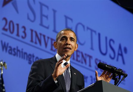 U.S. President Barack Obama speaks at the SelectUSA 2013 Investment Summit in Washington October 31, 2013. REUTERS/Kevin Lamarque U.S. President Barack Obama speaks at the SelectUSA 2013 Investment Summit in Washington October 31, 2013. REUTERS/Kevin Lamarque