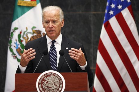 U.S. Vice President Joe Biden speaks after a meeting with Mexico's President Enrique Pena Nieto at Los Pinos Presidential Residence in Mexic U.S. Vice President Joe Biden speaks after a meeting with Mexico's President Enrique Pena Nieto at Los Pinos Presidential Residence in Mexic