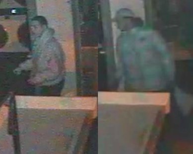 The suspects seen in stills taken from surveillance footage The suspects seen in stills taken from surveillance footage