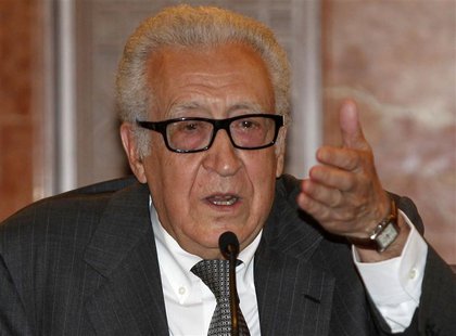 United Nations Peace Envoy for Syria Lakhdar Brahimi speaks during a news conference in Damascus November 1, 2013. REUTERS/Khaled al-Hariri United Nations Peace Envoy for Syria Lakhdar Brahimi speaks during a news conference in Damascus November 1, 2013. REUTERS/Khaled al-Hariri
