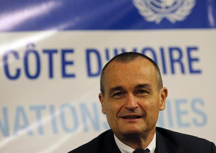 Gerard Araud, permanent representative of France to the United Nations, attends a meeting with U.N. Security Council members in Abidjan May Gerard Araud, permanent representative of France to the United Nations, attends a meeting with U.N. Security Council members in Abidjan May