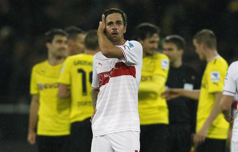 Stuttgart's Martin Harnik reacts after the German first division Bundesliga soccer match against Borussia Dortmund in Dortmund November 1, 2 Stuttgart's Martin Harnik reacts after the German first division Bundesliga soccer match against Borussia Dortmund in Dortmund November 1, 2