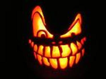 Halloween pumpkin with a scary face Halloween pumpkin with a scary face