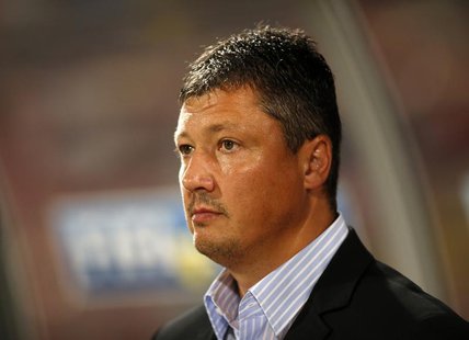 Bulgaria's coach Luboslav Penev listens to the national anthem before their 2014 World Cup qualifying soccer match against Malta at the Nati Bulgaria's coach Luboslav Penev listens to the national anthem before their 2014 World Cup qualifying soccer match against Malta at the Nati