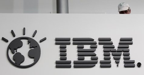 A worker is pictured behind a logo at the IBM stand on the CeBIT computer fair in Hanover February 26, 2011. REUTERS/Tobias Schwarz A worker is pictured behind a logo at the IBM stand on the CeBIT computer fair in Hanover February 26, 2011. REUTERS/Tobias Schwarz