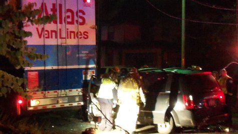 The driver had to be pried out of the SUV The driver had to be pried out of the SUV