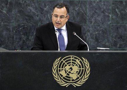 Egypt's Minister of Foreign Affairs Nabil Fahmy addresses the 68th United Nations General Assembly at UN headquarters in New York, September Egypt's Minister of Foreign Affairs Nabil Fahmy addresses the 68th United Nations General Assembly at UN headquarters in New York, September