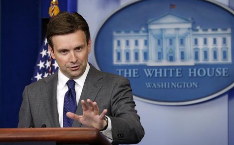 White House Principal Deputy Press Secretary Josh Earnest speaks about Syria during a press briefing at the White House in Washington August White House Principal Deputy Press Secretary Josh Earnest speaks about Syria during a press briefing at the White House in Washington August
