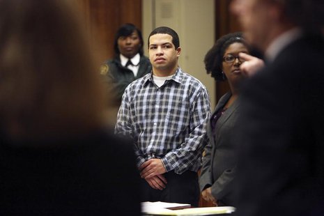 Eric Rivera, Jr. stands as the jury enters the courtroom during closing arguments of the Sean Taylor murder trial in Miami, Florida October Eric Rivera, Jr. stands as the jury enters the courtroom during closing arguments of the Sean Taylor murder trial in Miami, Florida October