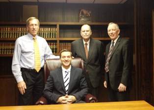 (l-r) Coldwater Mayor Tom Kramer, Ryan Bucklin, Ralph Stevens, and Joe Hayes (l-r) Coldwater Mayor Tom Kramer, Ryan Bucklin, Ralph Stevens, and Joe Hayes