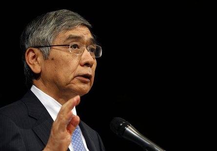 Bank of Japan Governor Haruhiko Kuroda gives his speech during a seminar in Tokyo September 20, 2013. REUTERS/Yuya Shino Bank of Japan Governor Haruhiko Kuroda gives his speech during a seminar in Tokyo September 20, 2013. REUTERS/Yuya Shino