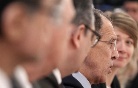 Russia's Foreign Minister Sergei Lavrov (2nd R) speaks during a meeting with his New Zealand counterpart Murray McCully in Moscow, November Russia's Foreign Minister Sergei Lavrov (2nd R) speaks during a meeting with his New Zealand counterpart Murray McCully in Moscow, November