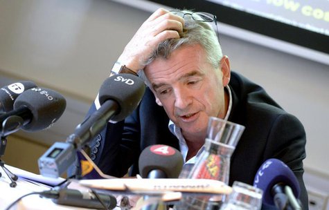 Ryanair's CEO Michael O'Leary attends a news conference at the Scandic Grand Central hotel in Stockholm August 29, 2013. REUTERS/Bertil Enev Ryanair's CEO Michael O'Leary attends a news conference at the Scandic Grand Central hotel in Stockholm August 29, 2013. REUTERS/Bertil Enev