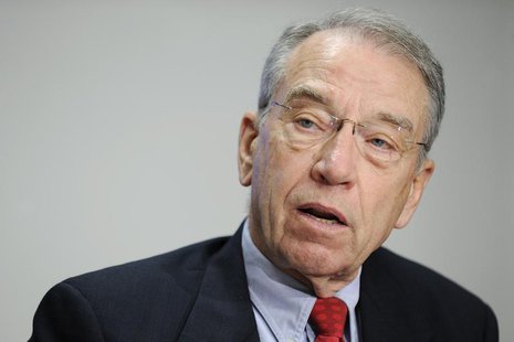 US Senator Charles Grassley (R-IA) answers questions during the 2009 Reuters Washington Summit in Washington, October 19, 2009. REUTERS/Jona US Senator Charles Grassley (R-IA) answers questions during the 2009 Reuters Washington Summit in Washington, October 19, 2009. REUTERS/Jona