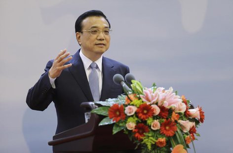 China's Premier Li Keqiang delivers a speech during the opening ceremony of 21st Century Council Beijing Conference at the Great Hall of the China's Premier Li Keqiang delivers a speech during the opening ceremony of 21st Century Council Beijing Conference at the Great Hall of the