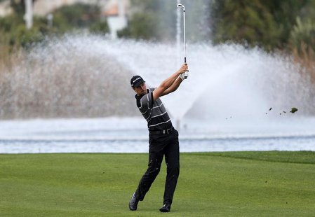 Henrik Stenson of Sweden plays a shot on the fifth hole during the first round of the inaugural Turkish Airlines Open in the south west city Henrik Stenson of Sweden plays a shot on the fifth hole during the first round of the inaugural Turkish Airlines Open in the south west city