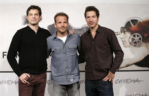 Directors Alan and Gabe (R) Polsky pose with actor Stephen Dorff (C) during the photocall for the movie "The Motel Life" at the Rome Film Fe Directors Alan and Gabe (R) Polsky pose with actor Stephen Dorff (C) during the photocall for the movie "The Motel Life" at the Rome Film Fe