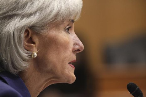 U.S. Health and Human Services Secretary Kathleen Sebelius testifies before a Senate Finance Committee hearing on "Health Insurance Exchange U.S. Health and Human Services Secretary Kathleen Sebelius testifies before a Senate Finance Committee hearing on "Health Insurance Exchange