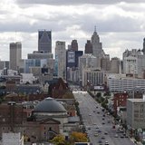 The skyline of Detroit is seen looking south from the midtown area in Detroit, Michigan October 23, 2013. REUTERS/Rebecca Cook The skyline of Detroit is seen looking south from the midtown area in Detroit, Michigan October 23, 2013. REUTERS/Rebecca Cook