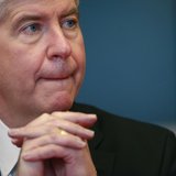 Rick Snyder, the Republican governor of Michigan, listens to a question during an interview in New York, November 8, 2013. REUTERS/Shannon S Rick Snyder, the Republican governor of Michigan, listens to a question during an interview in New York, November 8, 2013. REUTERS/Shannon S