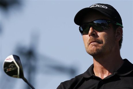 Henrik Stenson of Sweden tees off on the seventh hole during the third round of the inaugural Turkish Airlines Open in the southwest city of Henrik Stenson of Sweden tees off on the seventh hole during the third round of the inaugural Turkish Airlines Open in the southwest city of