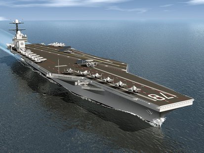 Artists rendering of the U.S.S. Gerald R. Ford "Supercarrier". (U.S. Navy Photo) Artists rendering of the U.S.S. Gerald R. Ford "Supercarrier". (U.S. Navy Photo)