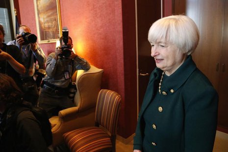 U.S. Federal Reserve Vice Chair Janet Yellen, President Barack Obama's nominee to succeed Ben Bernanke as chairman, arrives to meet with Sen U.S. Federal Reserve Vice Chair Janet Yellen, President Barack Obama's nominee to succeed Ben Bernanke as chairman, arrives to meet with Sen