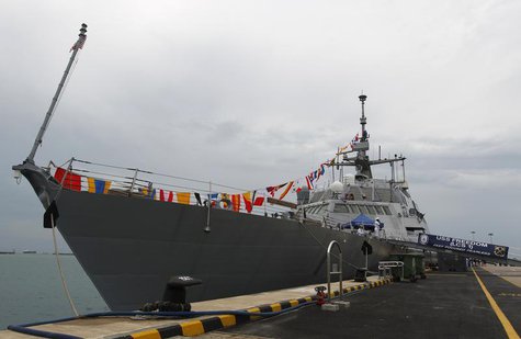 The USS Freedom is moored at Changi Naval Base ahead of U.S. Secretary of the Navy Ray Mabus' visit in Singapore May 11, 2013. REUTERS/Edgar The USS Freedom is moored at Changi Naval Base ahead of U.S. Secretary of the Navy Ray Mabus' visit in Singapore May 11, 2013. REUTERS/Edgar