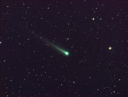Comet ISON is seen in this five-minute exposure taken at NASA's Marshall Space Flight Center (MSFC) on November 8 at 5:40 a.m. EST (1040 GMT Comet ISON is seen in this five-minute exposure taken at NASA's Marshall Space Flight Center (MSFC) on November 8 at 5:40 a.m. EST (1040 GMT
