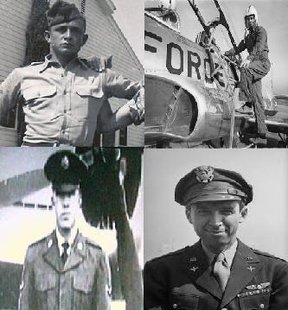 Famous Americans in uniform include: (UL) Johnny Cash, (UR) Bob Crane,
(LL) Chuck Norris (LR) Jimmy Stewart. (MB Image) Famous Americans in uniform include: (UL) Johnny Cash, (UR) Bob Crane,
(LL) Chuck Norris (LR) Jimmy Stewart. (MB Image)