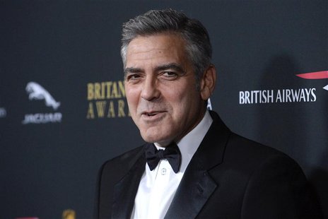 Actor George Clooney attends the BAFTA Los Angeles Britannia Awards in Beverly Hills, California November 9, 2013. REUTERS/Phil McCarten Actor George Clooney attends the BAFTA Los Angeles Britannia Awards in Beverly Hills, California November 9, 2013. REUTERS/Phil McCarten
