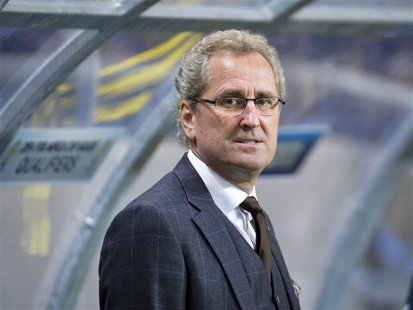 Sweden's coach Erik Hamren is pictured before his team's 2014 World Cup qualifying soccer match against Germany at Friends Arena in Stockhol Sweden's coach Erik Hamren is pictured before his team's 2014 World Cup qualifying soccer match against Germany at Friends Arena in Stockhol