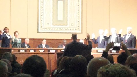 Commissioners take the oath Commissioners take the oath