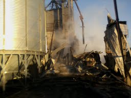 Fire at the grain elevator in Abercrombie, N.D. Fire at the grain elevator in Abercrombie, N.D.