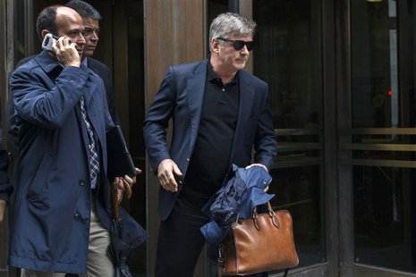 Actor Alec Baldwin (R) departs after testifying in the trial against Genevieve Sabourin at Manhattan Criminal court in New York, November 12 Actor Alec Baldwin (R) departs after testifying in the trial against Genevieve Sabourin at Manhattan Criminal court in New York, November 12
