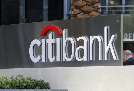Citibank's logo is pictured in downtown Los Angeles, California April 14, 2011. REUTERS/Fred Prouser Citibank's logo is pictured in downtown Los Angeles, California April 14, 2011. REUTERS/Fred Prouser